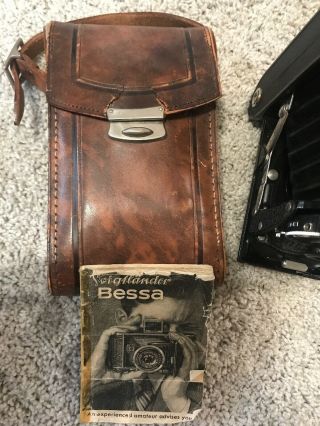 Vintage Voigtlander Bessa Compur folding camera 1:4,  5 F=11 cm W/ Instructions 2