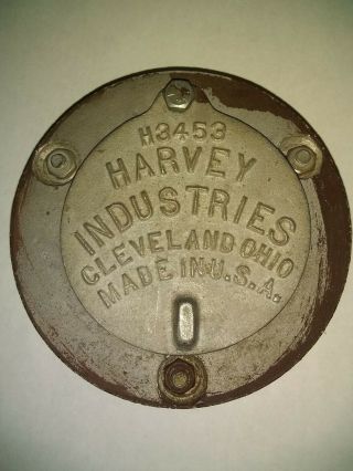 Vintage Exhaust Door Port 3 ",  H3453 Harvey Industries,  Cleveland Ohio
