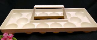Vtg Plastic Refrigerator 14 Egg Storage Carrier Tray Bin Holder Container