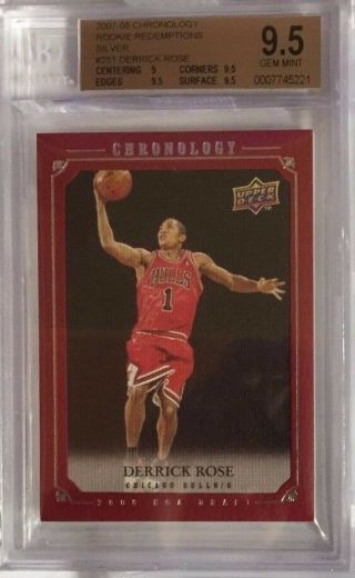 Derrick Rose 2007 - 08 Ud Chronology Red 49/99 Bgs 9.  5 Rookie Rc