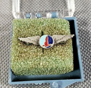 Vintage Eastern Airlines Sterling Silver Flight Attendant Service Wings Pin