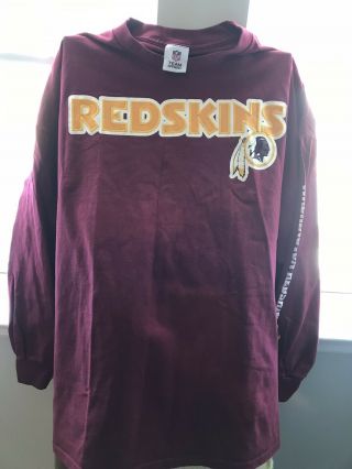 Nfl Washington Redskins Football Team Logo Long Sleeve T - Shirt Men 