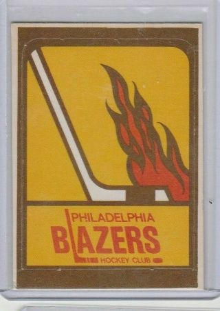 1972 73 Opc O Pee Chee Team Logos Wha Sp Short Print Philadelphia Blazers