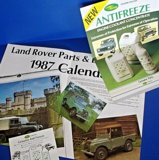 Vintage Year 1987 Land Rover Calendar And Equipment Brochures