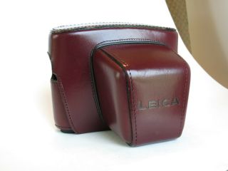 Leitz Leica Burgundy Leather Case For M Cameras