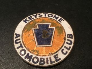 Keystone Automobile Club License Plate Topper Sign Badge