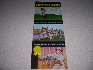 1960s Reptiland,  Allentown Pa.  Vtg Oversize Postcard - Snakes Alligators