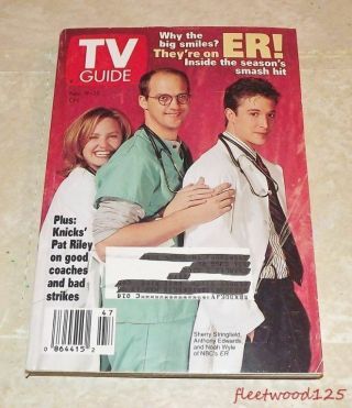 Vintage 1994 November 19 - 25 Tv Guide - Er Cast On Cover / Anthony Edwards