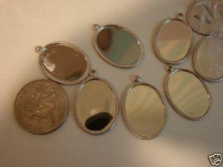 144 Vintage Silver Plate 23x16mm Cameo/cab Setting Blow Out