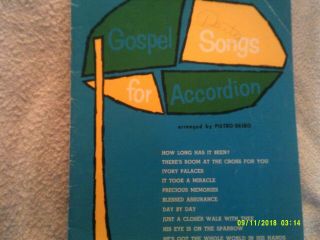 Vintage Book - - Gospel Songs For Accordion