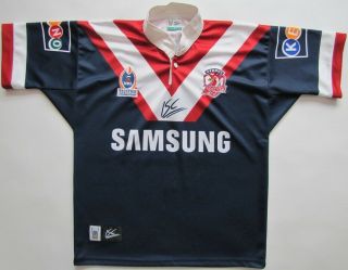 Sydney Roosters 2004 Special Blue Nrl Australia Rugby Isc Shirt Jersey Vintage L