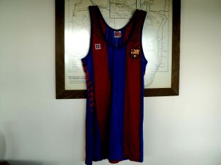 Vintage Meyba Barcelona F.  C.  B.  Basketball Jersey 1992 - 93 Size Xg Made In Spain