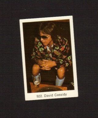 David Cassidy Vintage 1970s Pop Rock Music Card From Sweden 922