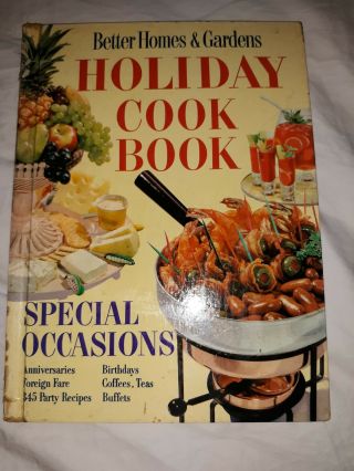Vtg 1959 Better Homes & Gardens Holiday Cook Book Birthdays Anniversaries Recipe