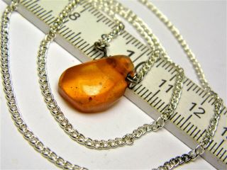 Old Vintage Baltic Amber Stone Pendant Necklace Natural Women 