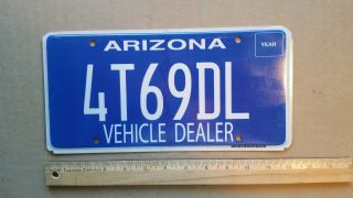 License Plate,  Arizona,  Dealer,  4t 69 Dl