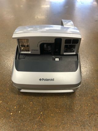 Polaroid One 600 Instant Film Camera Silver/black 100mm Focus