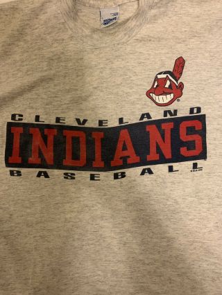Vintage 1995 Cleveland Indians T Shirt - Size L