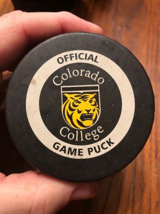 Colorado College Wcha Game Puck Early 2000’s University Ncaa Hockey