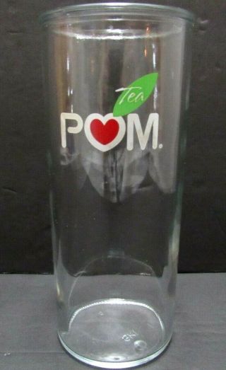 Pom Iced Tea Glass Collins Glass Vintage 6.  5 " Tall Pomegrante