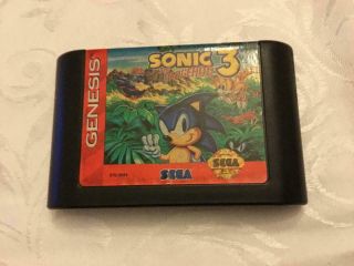 Sega Genesis Sonic The Hedgehog 3/iii Game Authentic Vintage