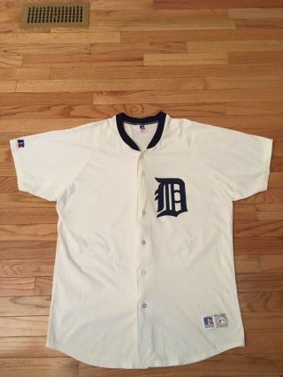 Detroit Tigers Mlb Vintage Authentic Russell Athletic Jersey Men 
