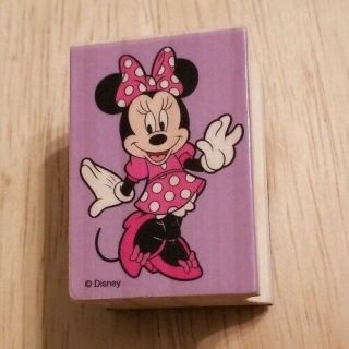 Vintage Rubber Stamp Minnie Mouse Walt Disney Dancing Cute Curtsy Collectible