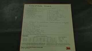 Christmas Music Blank Tape Scotch 206 Nab Hub Reel Master 10 " 1/4 " 2 Track Film