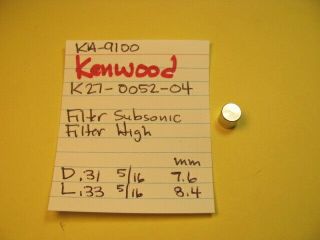Kenwood K27 - 0052 - 04 Filter Push Switch Cap Ka - 9100 Integrated Amplifier