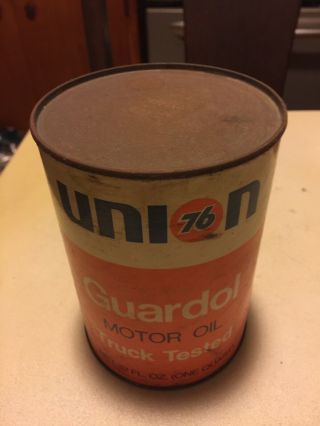 Vintage Union 76.  Guardol Truck Motor Oil 1 Qt.  Can