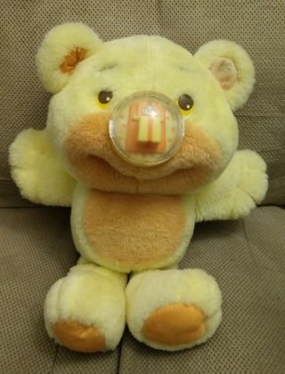 Vintage Playskool Jack In The Box Nosy Bear Yellow Plush 11 " Soft Toy 1980 