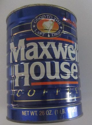 Vintage Maxwell House 26oz Coffee Can.  No Lid.  D