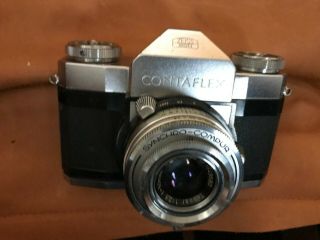 Zeiss Ikon Contaflex Camera W/pro - Tessar 1:4 F=8.  5 Mm W/case,  Flash,  Accessories