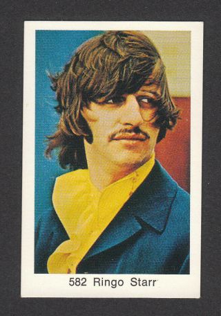 The Beatles Vintage 1960s Pop Rock Music Card From Sweden 582 Ringo Starr