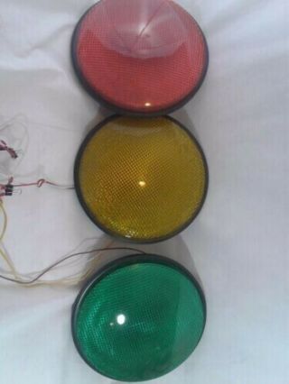 12 " Led Traffic Stop Light Signal Set Of 3 Red Yellow & Green Gaskets 120v.