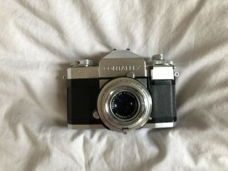 Carl Zeiss Ikon Contaflex Iv Vintage Slr 35mm Film Camera 50mm F/2.  8 Tessar Lens