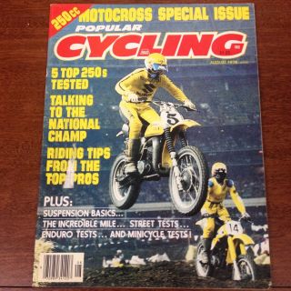 Popular Cycling August 1978 250cc Motocross Special Rm250 Tony D Vintage Ahrma