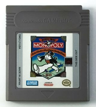 (g743) Authentic & Vintage Nintendo Game Boy Gbc Gba Game: Action Video Monopoly