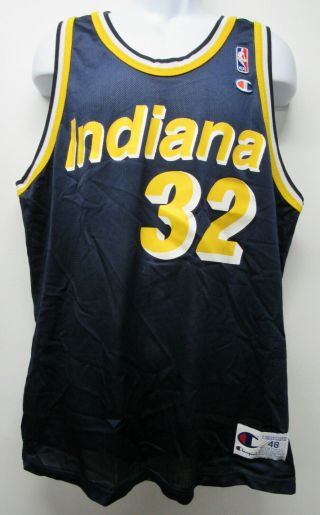 Vtg Champion Indiana Pacers Made In The Usa 32 Davis Basketball Jersey Men 