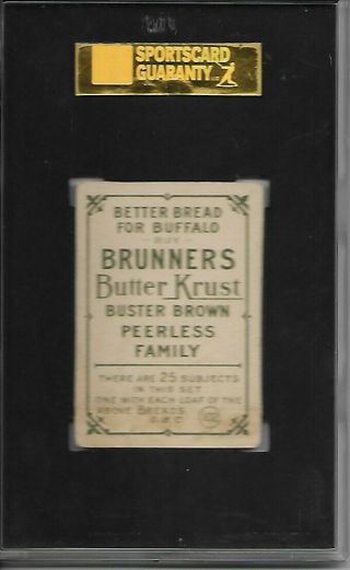 1911 D304 Brunners Bread George Bell SGC AUTHENTIC CARD FRONT & BACK 2