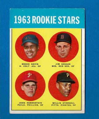 1963 Topps Rookie Stars With Willie Stargell 553