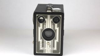 Antique Box Camera: Art Deco Kodak Six - 16 Brownie B5978