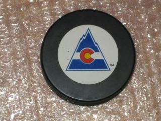 Colorado Rockies Retro Logo Puck Nhl Inglasco Slug 2000 - 2003