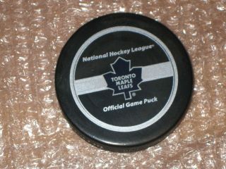 Toronto Maple Leafs Official Game Puck Nhl 2006 - 2009,  Tube Packaging