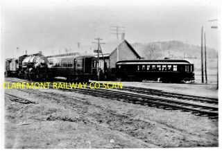 Claremont Railway Company Negative Car 3 At The B&m Railroad Station Claremont