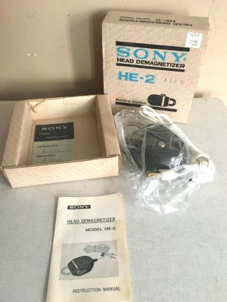 Nos Vintage Sony He - 2 Head Demagnetizer For Cassette Reel To Reel Players,  Japan