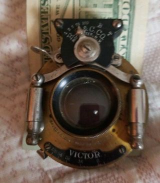 Antique Rochester Optical Victor Bausch & Lomb Lens Jan 6 1891 Camera Vintage