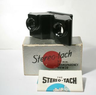 Stereo - Tach 35mm Half Frame Transparency 3d Stereo Slide Viewer W/ Box