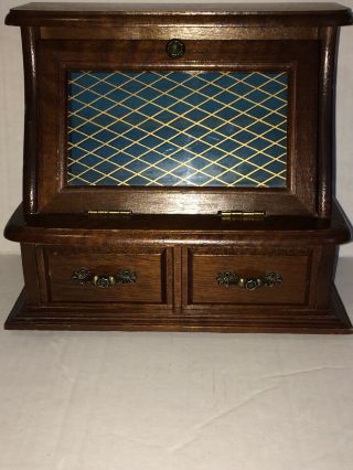 Vintage Jay Imports Wooden Musical Jewelry Box