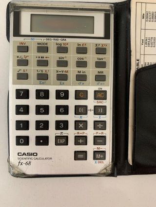 Vintage Casio Mini Scientific Calculator Fx - 68